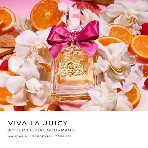 Juicy Couture Viva La Juicy Eau De Parfum for Women - Mandarin, Gardenia & Caramel Fragrance, Floral & Sweet, EDP Spray